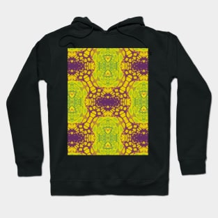 Sort of Psychedelic Purple and Pea Green Pattern - WelshDesignsTP004 Hoodie